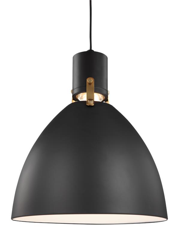 P1442MBLED,1 Light Medium LED Pendant,Matte Black