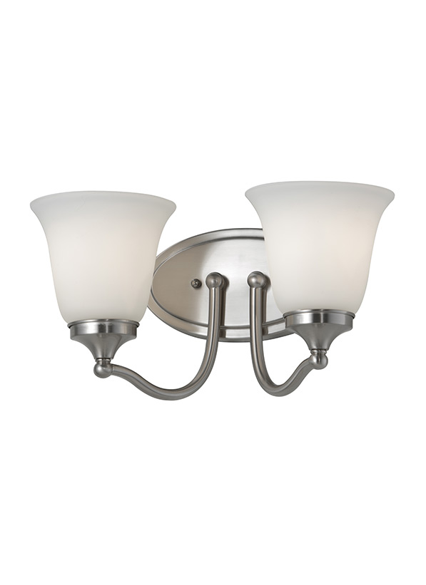 VS18502BS,2 Light Vanity Fixture,Brushed Steel