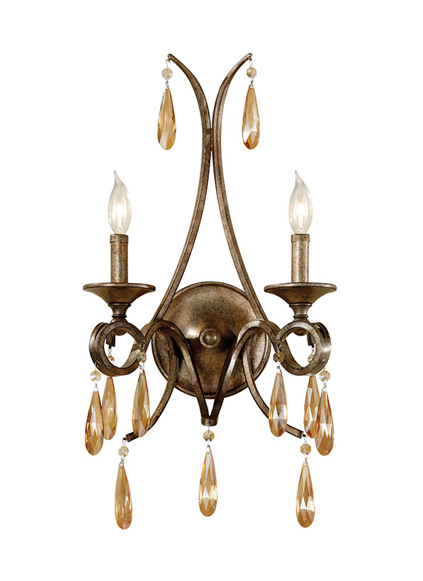 WB1563GIS,2 Light Sconce,Gilded Imperial Silver