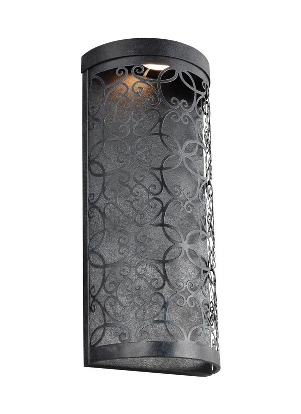 WB1815DWZLED,1 Light Outdoor LED Wall Lantern,Dark Weathered Zinc