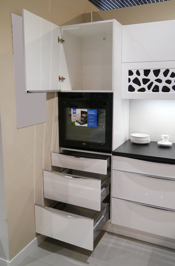 Backofenschrank PND14/RU/3E Vollauszug 60cm Korpus & Frontfarbe
