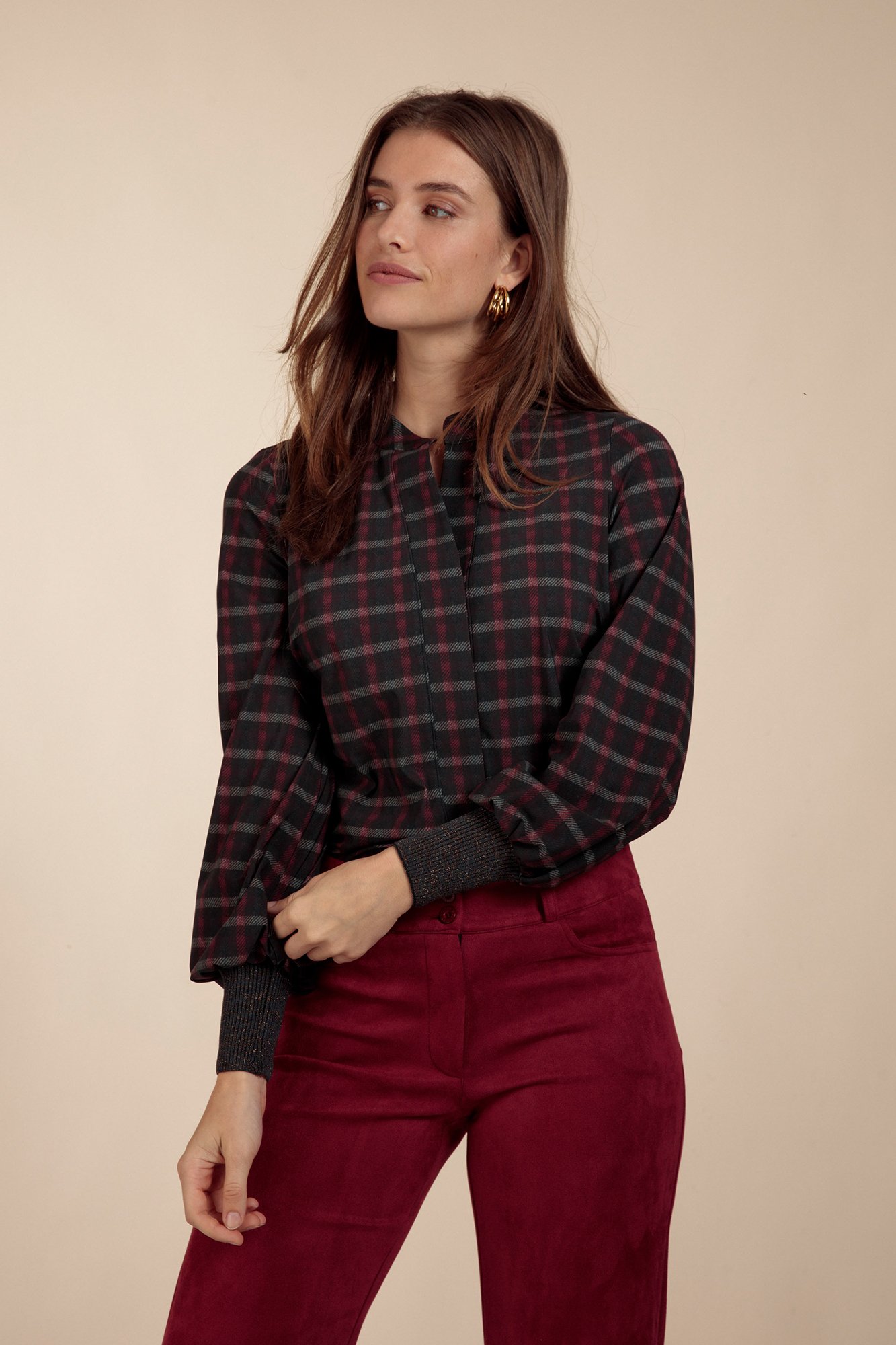 Studio Anneloes Moon Small Check Blouse | Studio Anneloes | Feliz