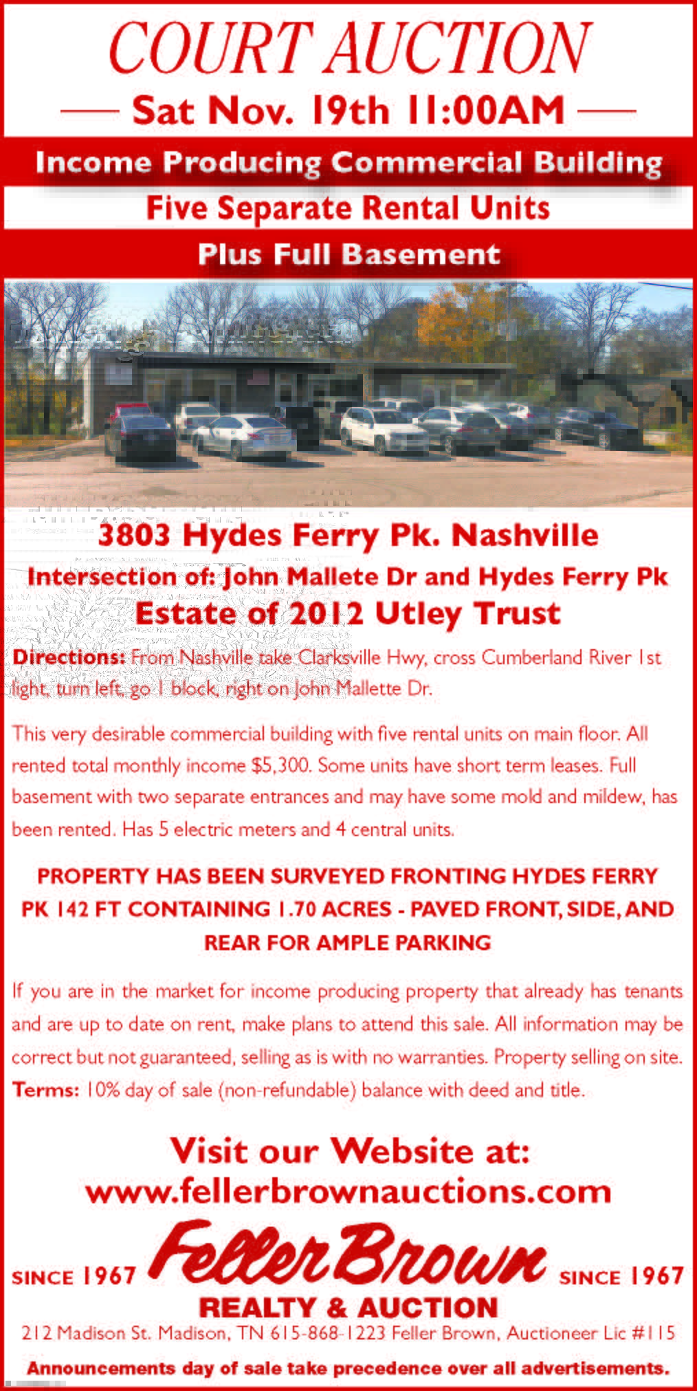 Auction Feller Brown Realty & Auction