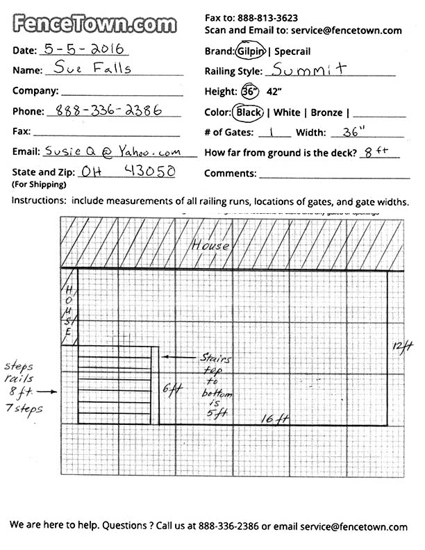 Free Aluminum Railing Quote Deck Railing Quote FenceTown