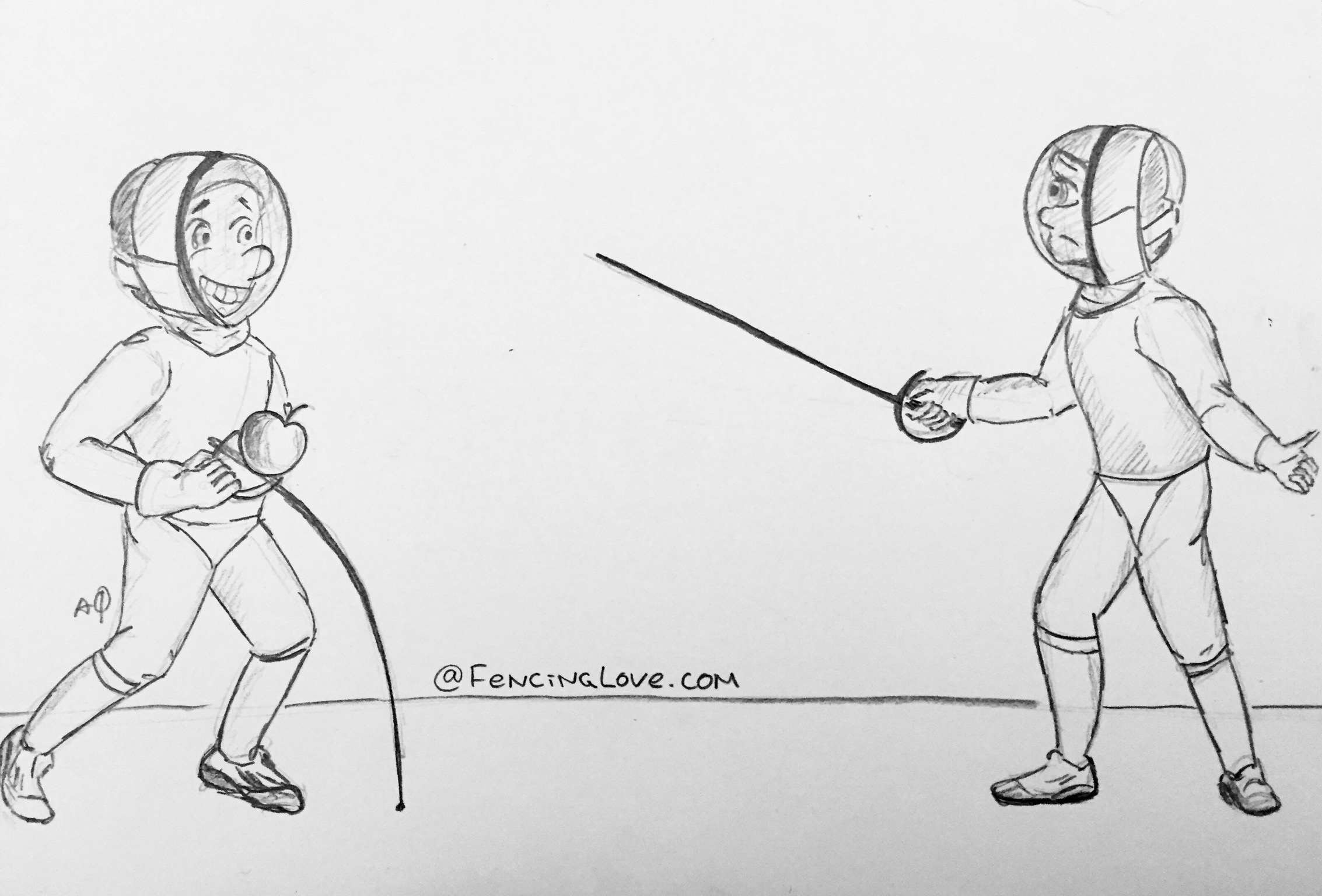 En Garde! Pret! Apple! Fencing Love