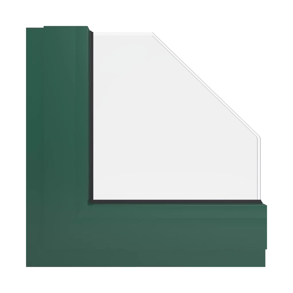 RAL 6028 Pine green Colors Aluminum RAL Windows Feneste