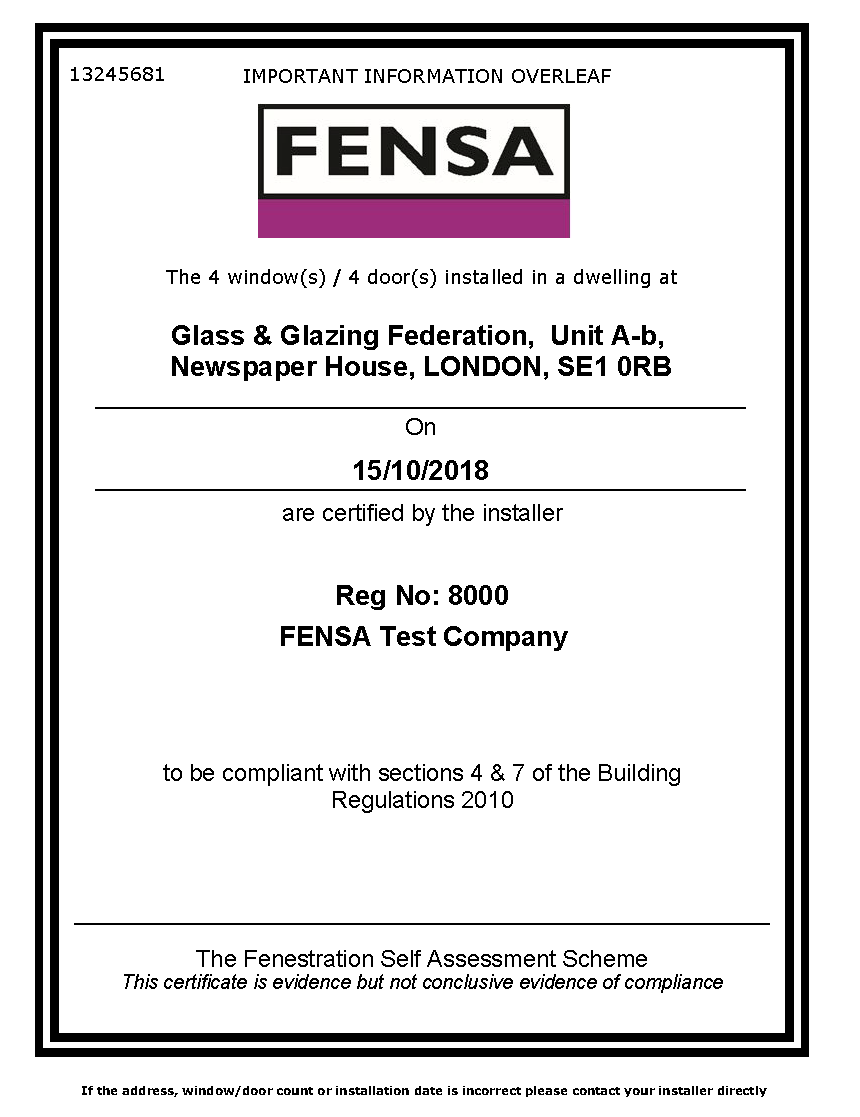Find a FENSA Approved Installer
