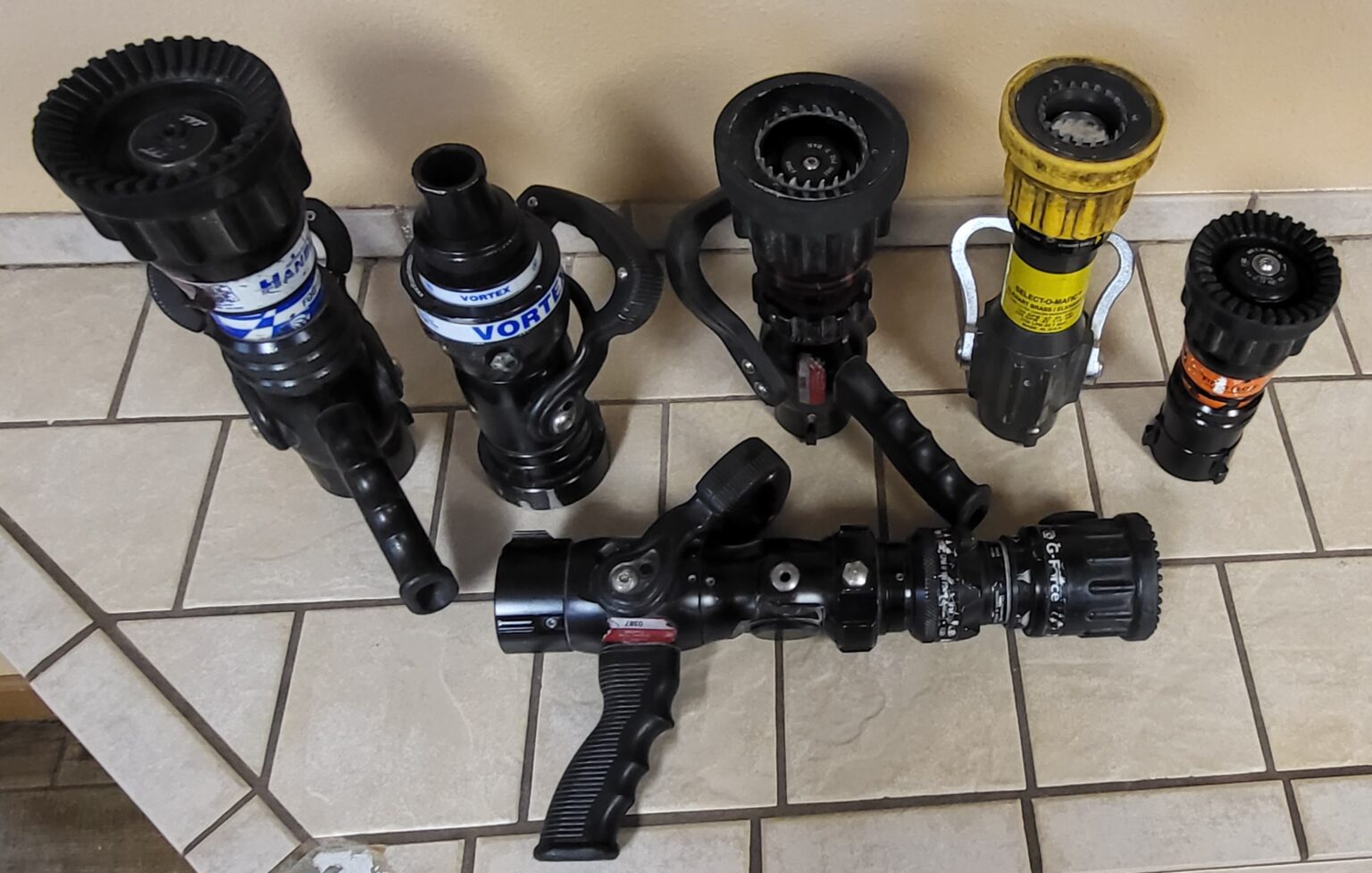 Assorted Fire Nozzles (A2688) Fenton Fire