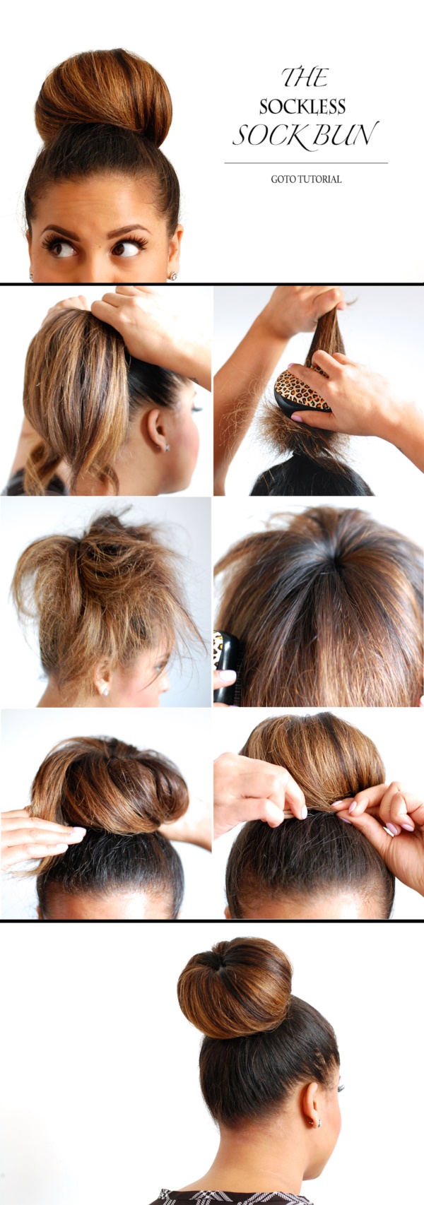 How to make a sock Bun 18 Step by Step Tutorials