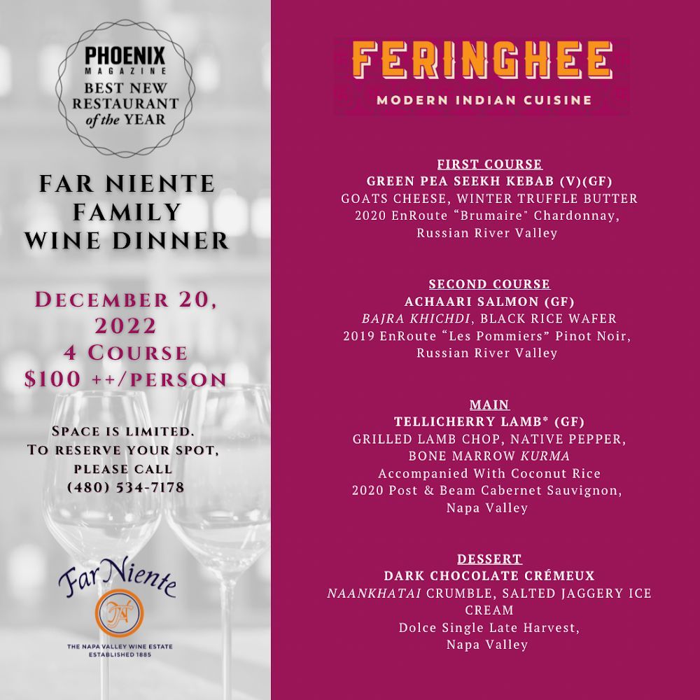 Diwali Menu Feringhee Modern Indian Cuisine