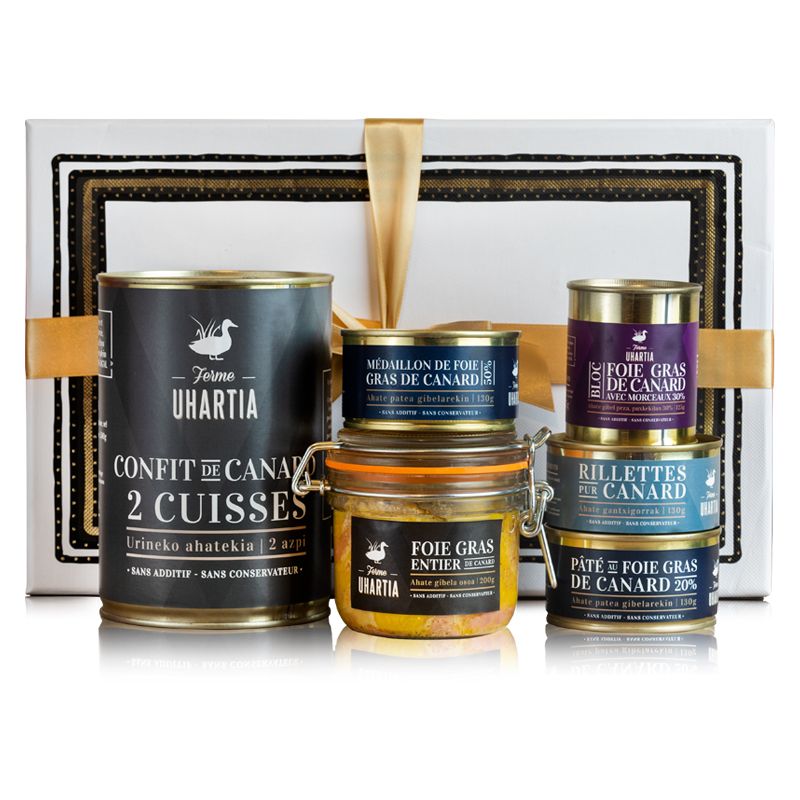 Coffrets cadeaux gourmands à base de foie gras de canard du Sud Ouest