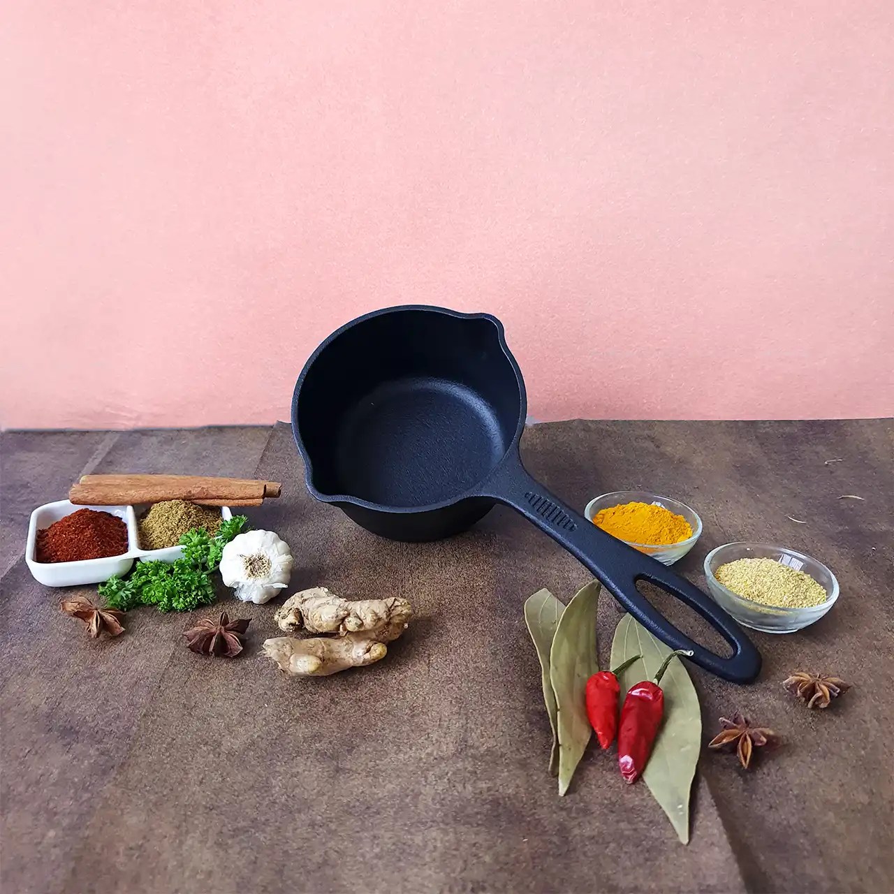 Cast Iron Tadka Pan/ Melting Pot Feroall Cookware