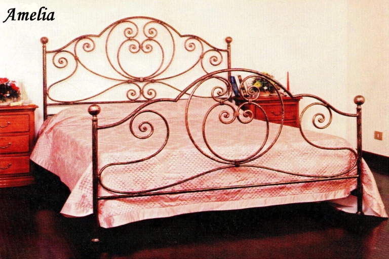 Letto matrimoniale in ferro battuto LF AMELIA Iron Art Lavorazione