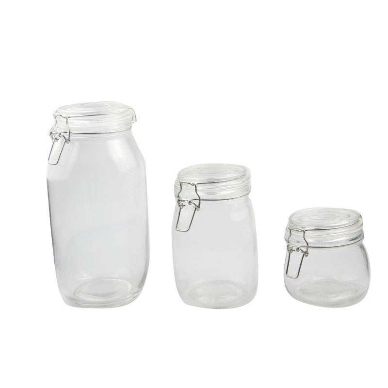 Food Safe Glass Jar With Metal Clip Lid Wholesale Glass Jar, Glass Bottles salt grinder