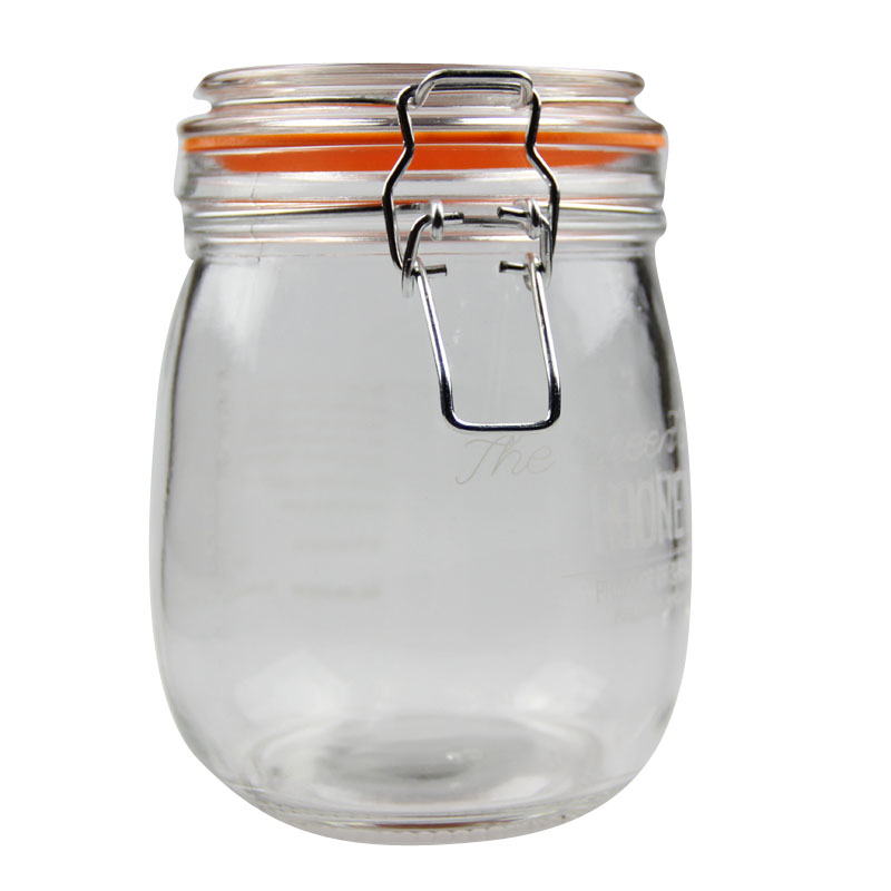 glass storage jar with swing top Wholesale Glass Jar Glass Bottle