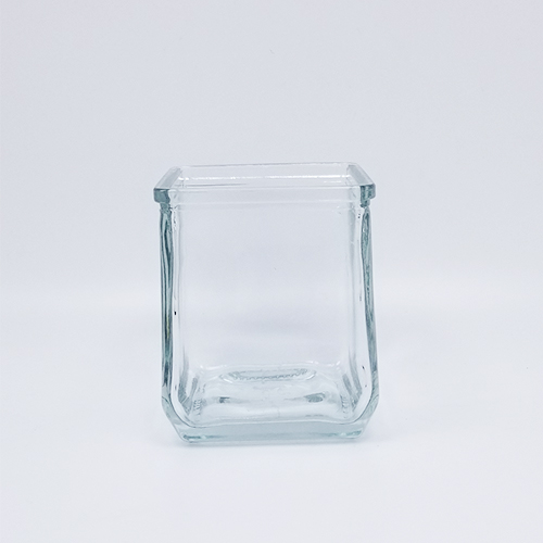 Square candle jar with lid factory made Wholesale Glass Jar, Glass