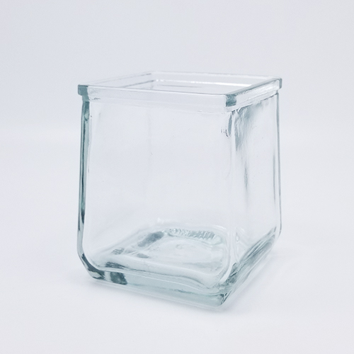 Square candle jar with lid factory made Wholesale Glass Jar, Glass
