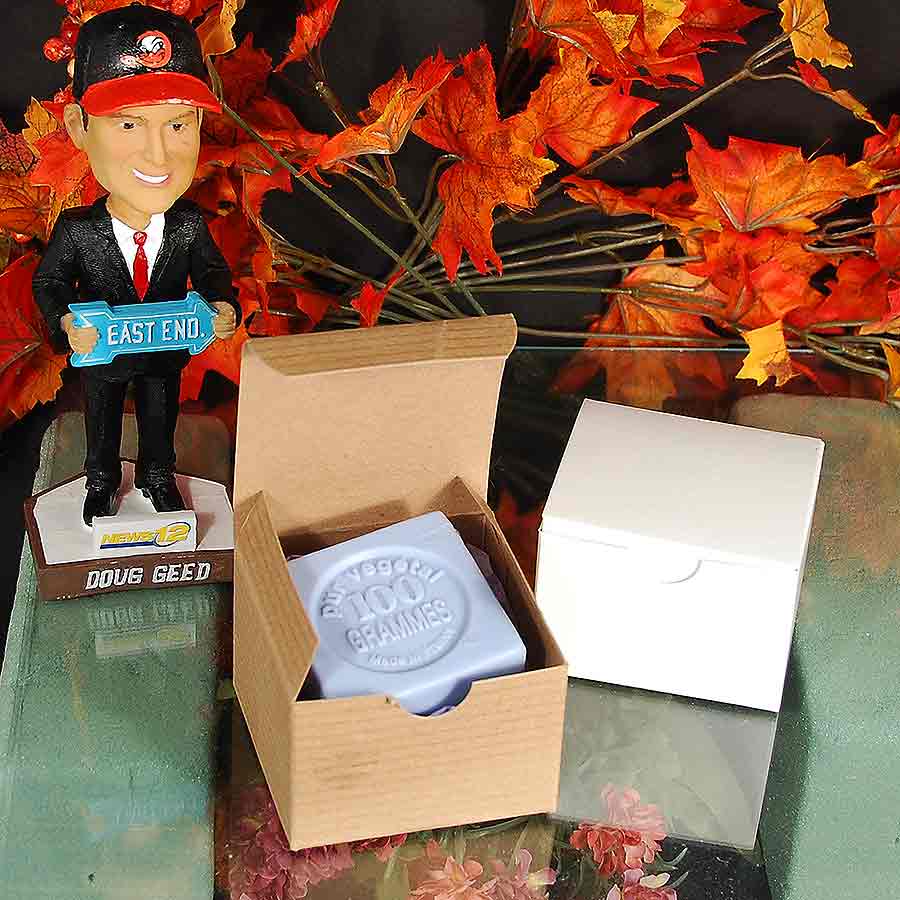 Gift Boxes, One Piece Available in White or Kraft Gift Boxes. Made in USA