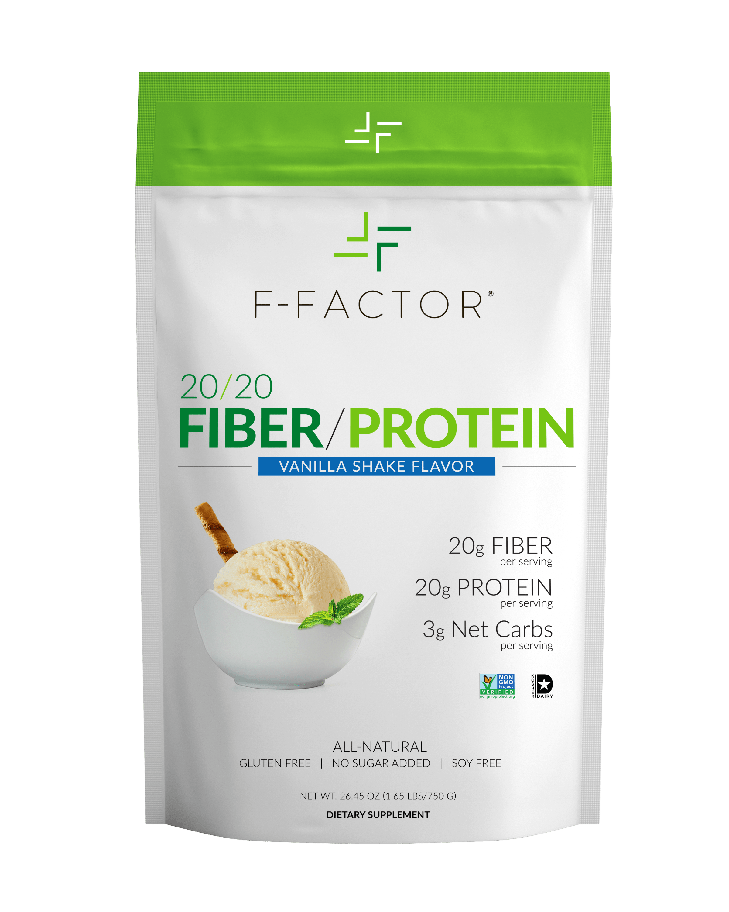 FFactor 20/20 Fiber/Protein Powder Vanilla Flavor Subscription