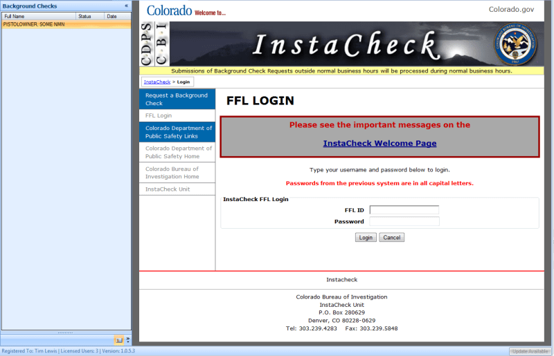 NICS Background Checks