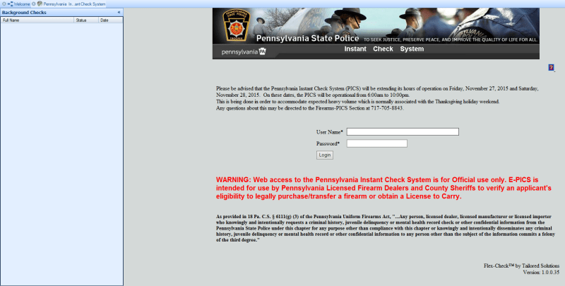 NICS Background Checks