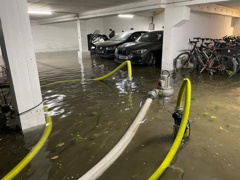Unwetter zieht über Unterschleißheim FFU