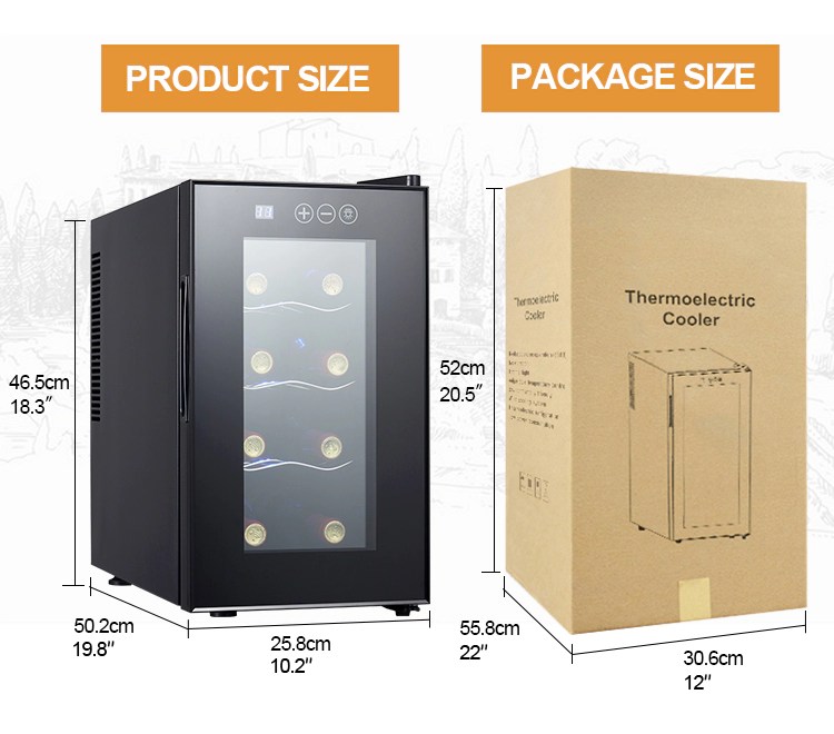 8 Bottle Thermoelectric Wine Cooler Fuhui Appliances