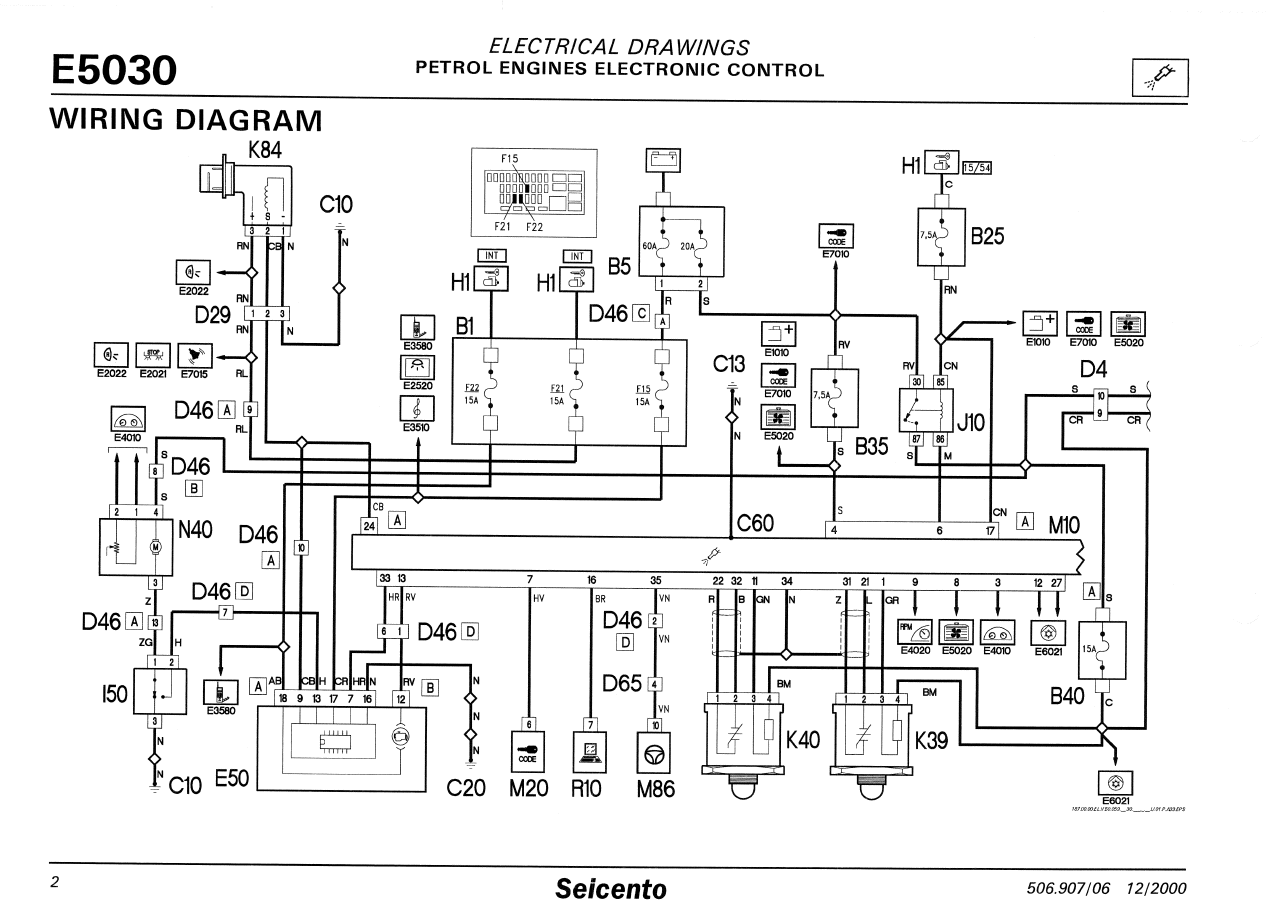 [DIAGRAM] Fiat Seicento Ecu Wiring Diagram