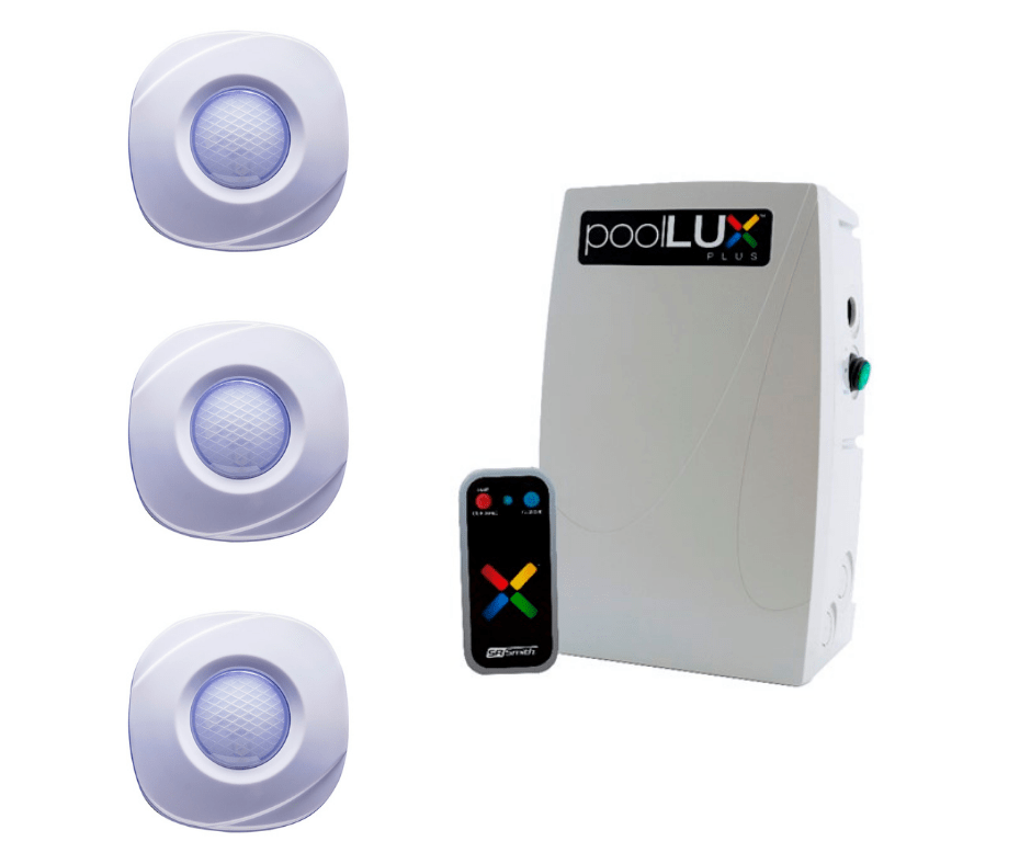 LED Pool Light Kits (3) MODLITE RGB LED LIGHTS 80' CORD WITH A PLX