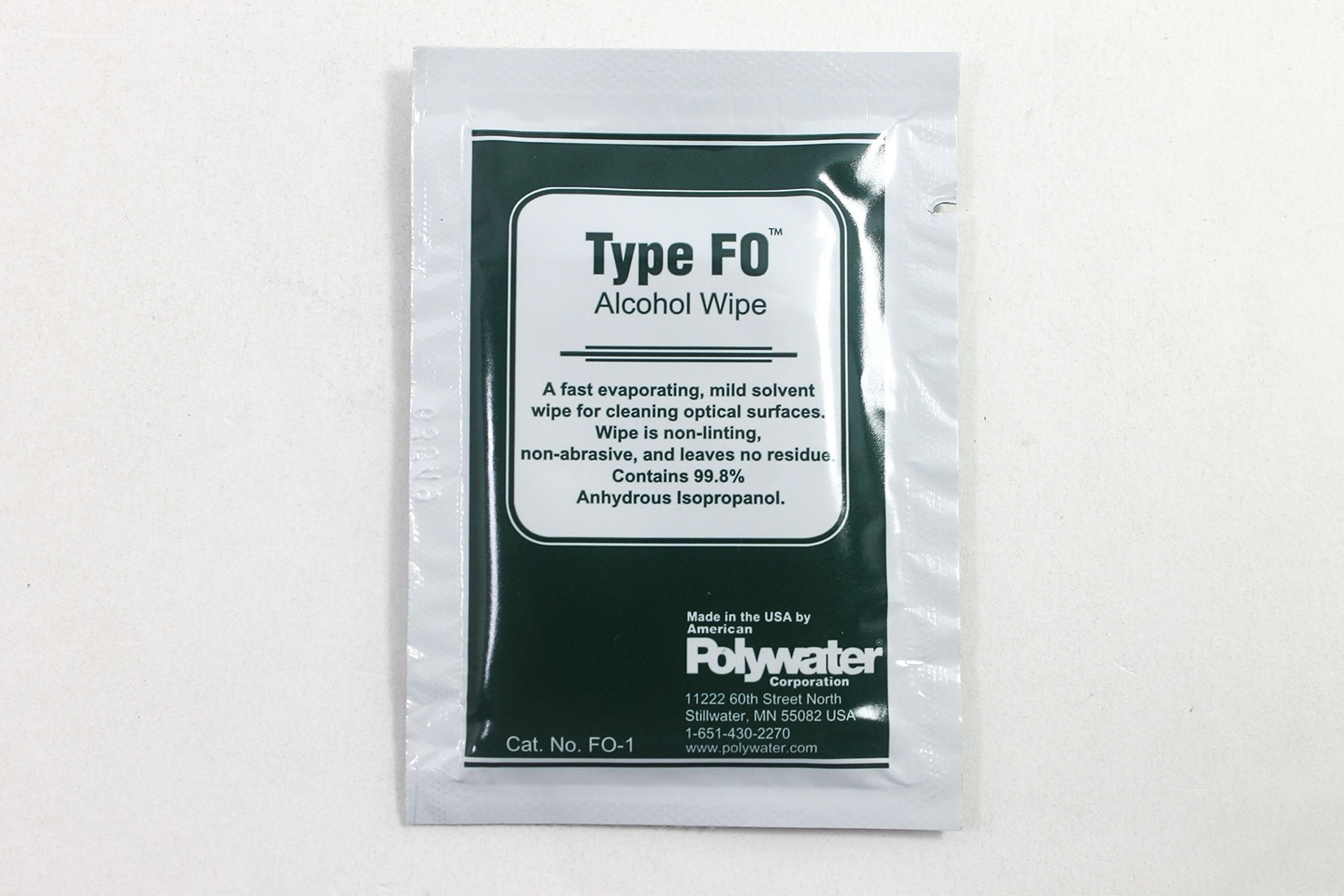 Type FO Alcohol Prep Wipe (Box of 50 Wipes) Fiber Optics Tools