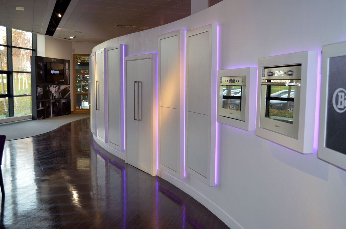 KAL kitchen showroom LED lighting FibreLED