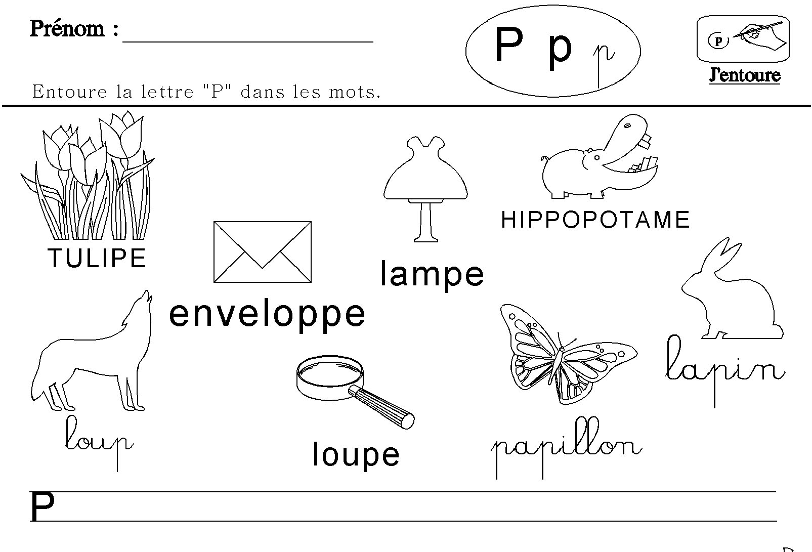 Maternelle lecture des lettres de l'alphabet