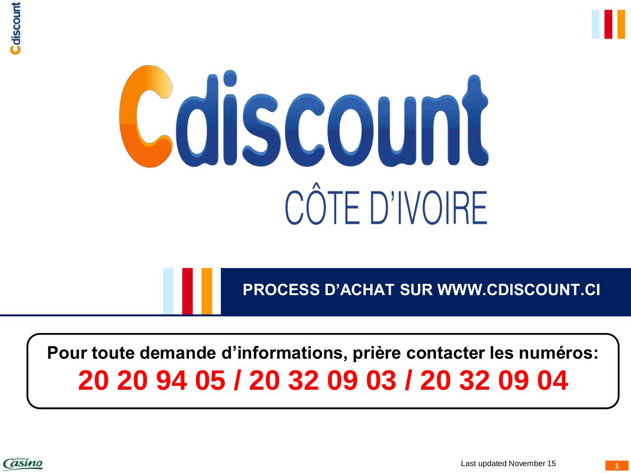 Cdiscount process d'usage code de réduction 13102015 par ACLS Fichier PDF