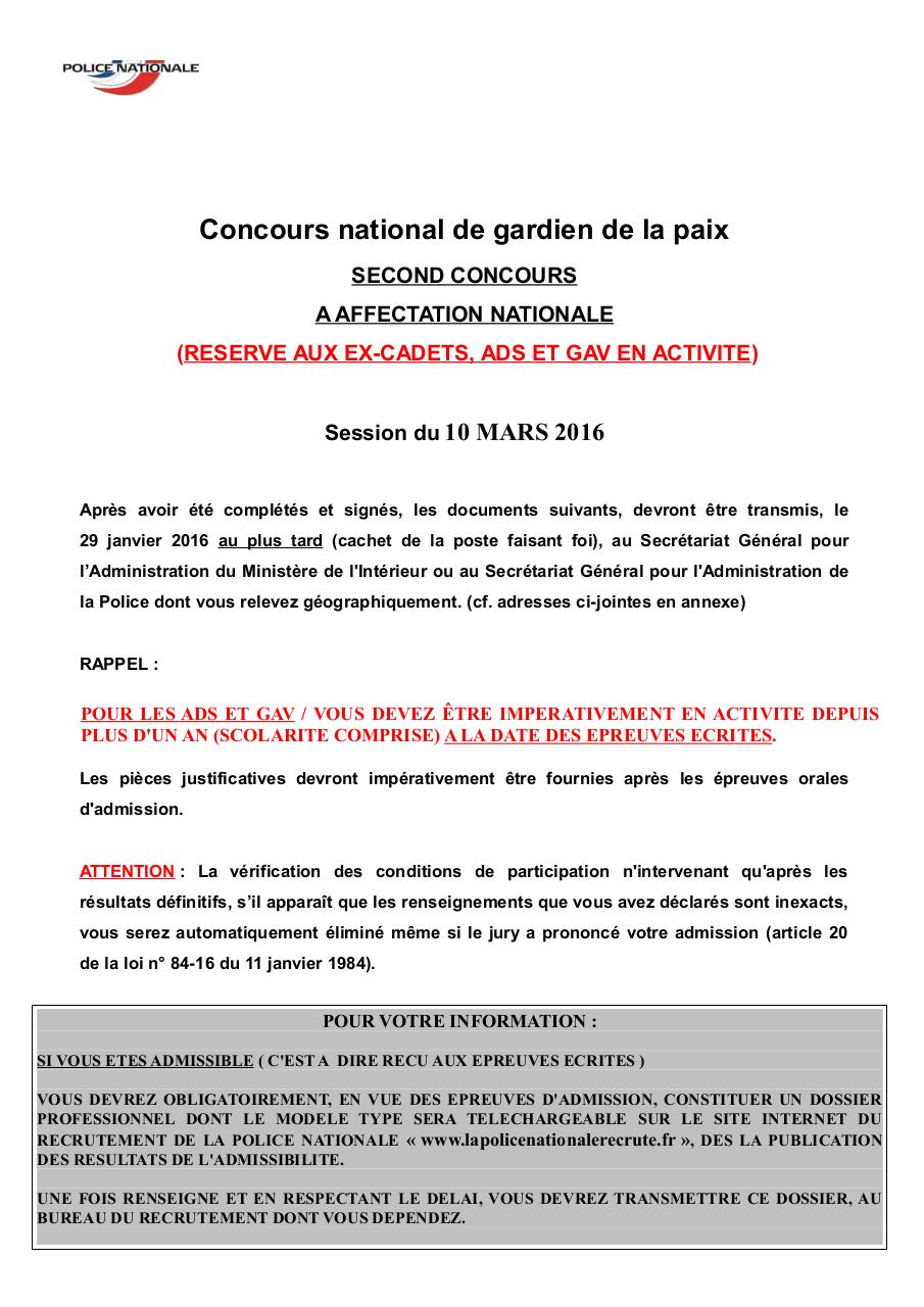 PDF DOSSIER DE CANDIDATURE Concours 2015 pour une admission en. 1 ère