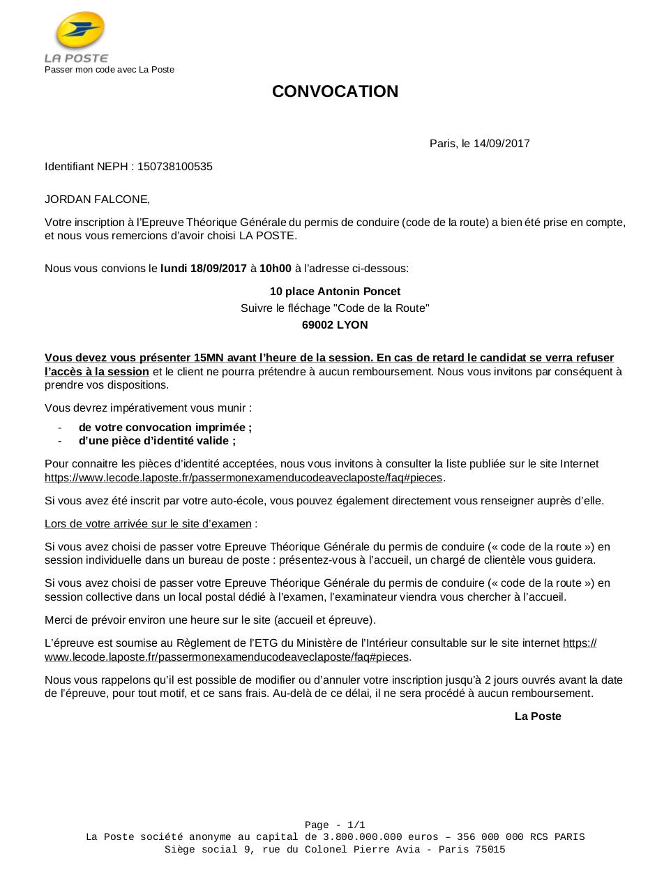 Convocation Fichier PDF
