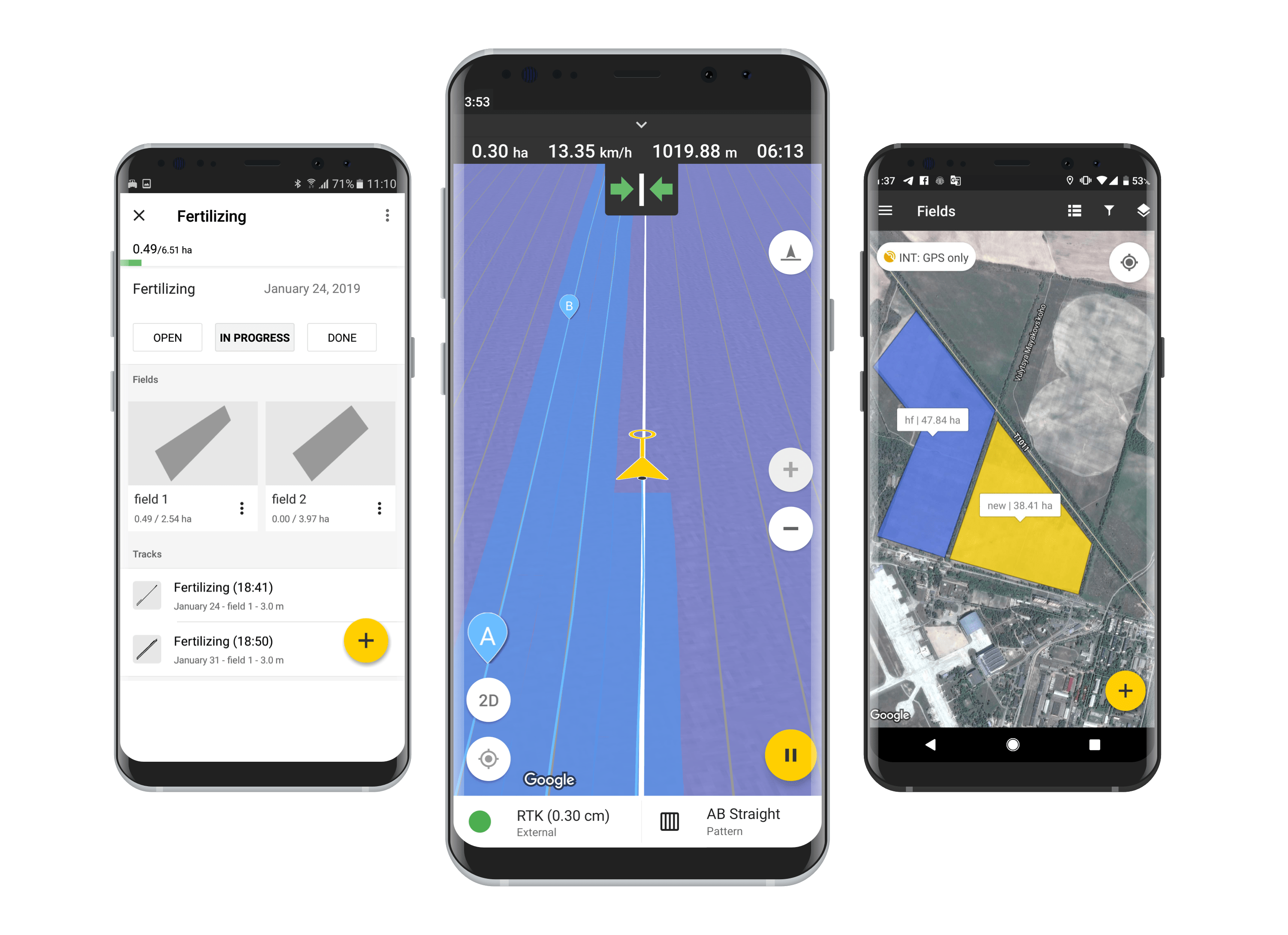 Tractor GPS navigation (Premium subscription) FieldBee