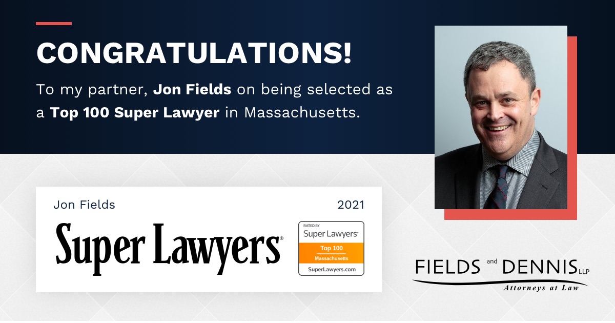 Congratulations to Jonathan Fields! Fields and Dennis LLP