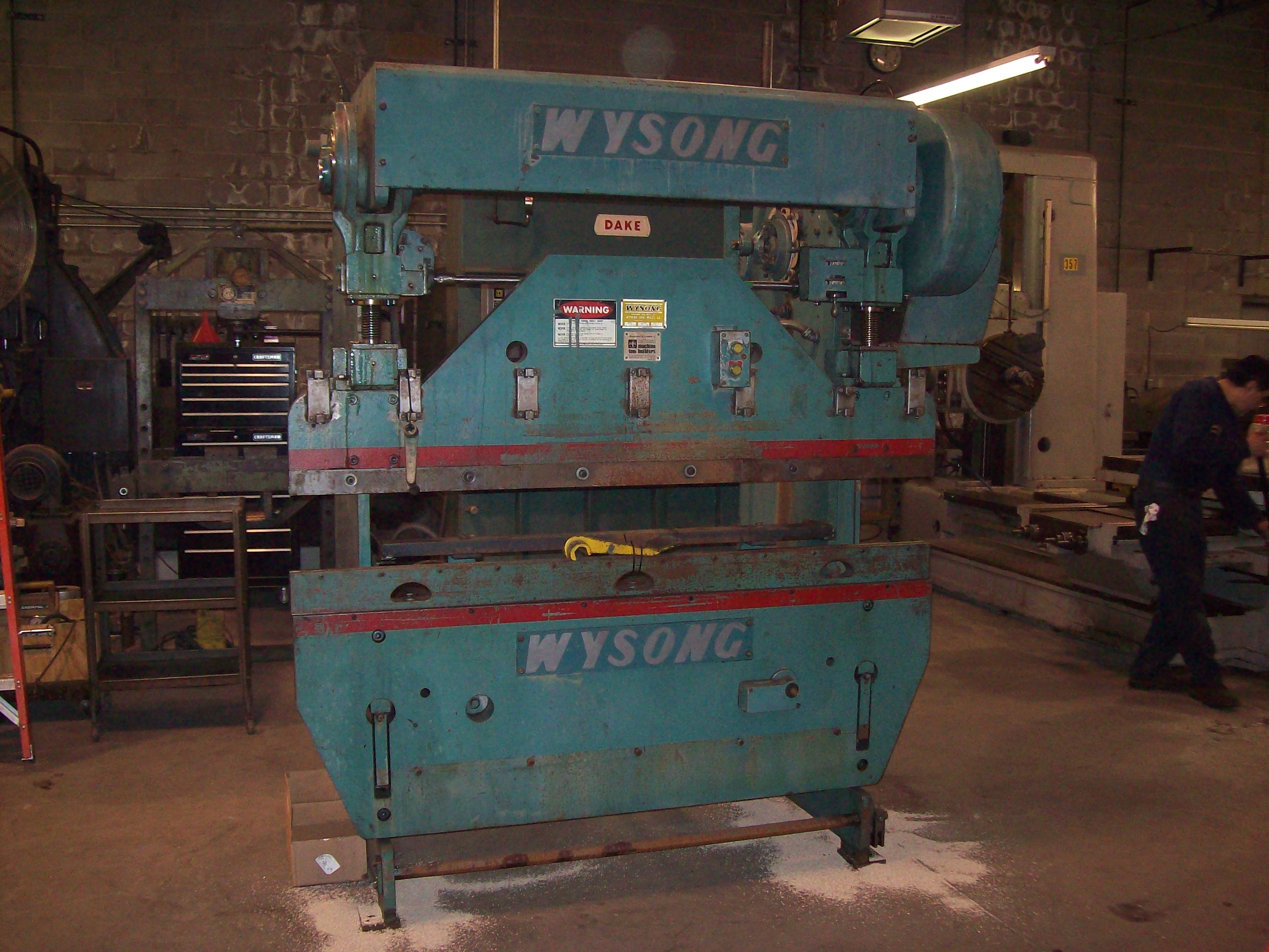 Wysong 55 ton press brake repair