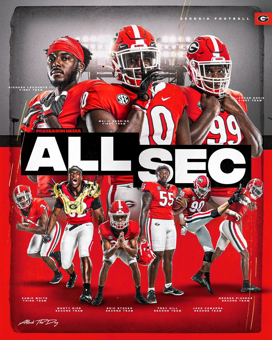 UGA Football: Dawgs Have Nine On Preseason Media All-SEC Team โ Field UGA Football: Dawgs Have Nine On Preseason Media All-SEC Team โ Field