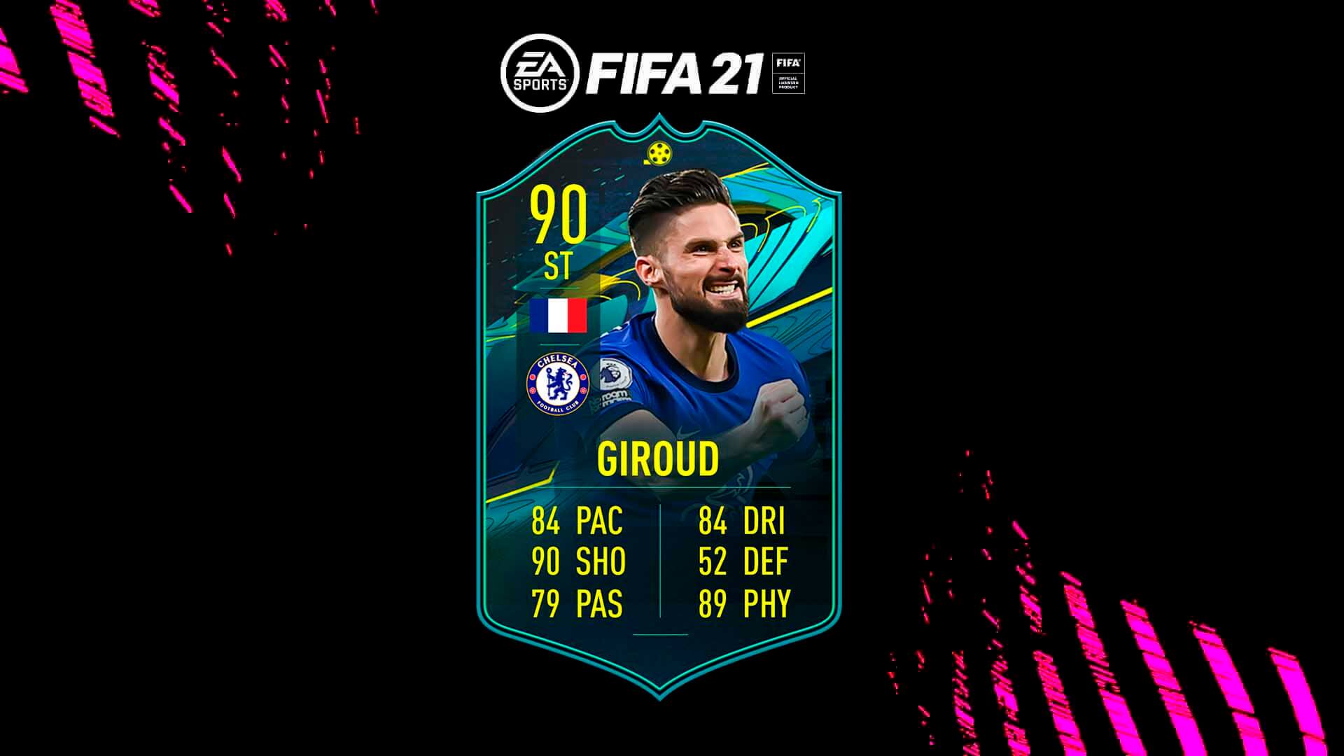 FIFA 21. Equipo para conseguir a Giroud Moments FIFAntastic