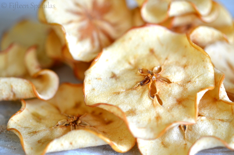 Cinnamon Sugar Baked Apple Chips Fifteen Spatulas