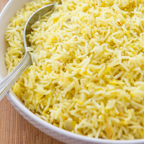 Saffron Rice (Yellow Basmati Rice Recipe) Fifteen Spatulas
