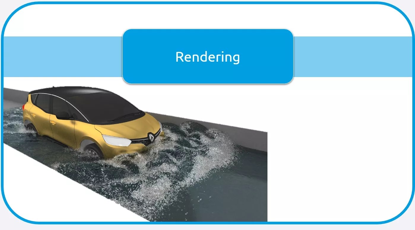 CFD simulation of vehicle water wading PreonLab