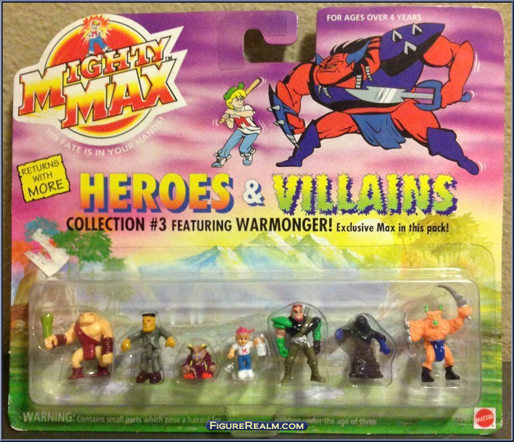 Collection 3 Featuring Warmonger Mighty Max Heroes & Villains