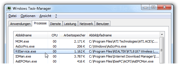RtlService.exe Windows Prozess Was ist das?