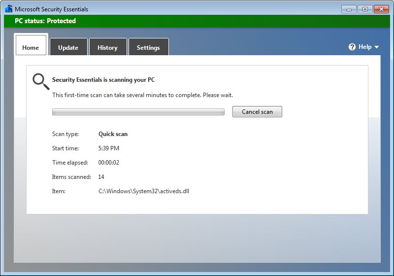 Microsoft Security Essentials (64 bits) Free Download