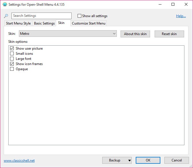 Download Open-Shell (Formerly Classic-Start) 4.4.180 Pre