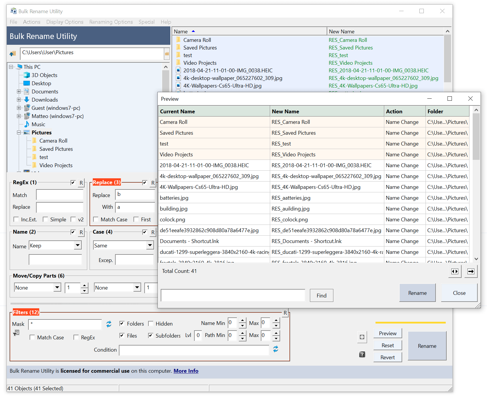 Bulk Rename Utility 3.4.4.0 Dateimanager