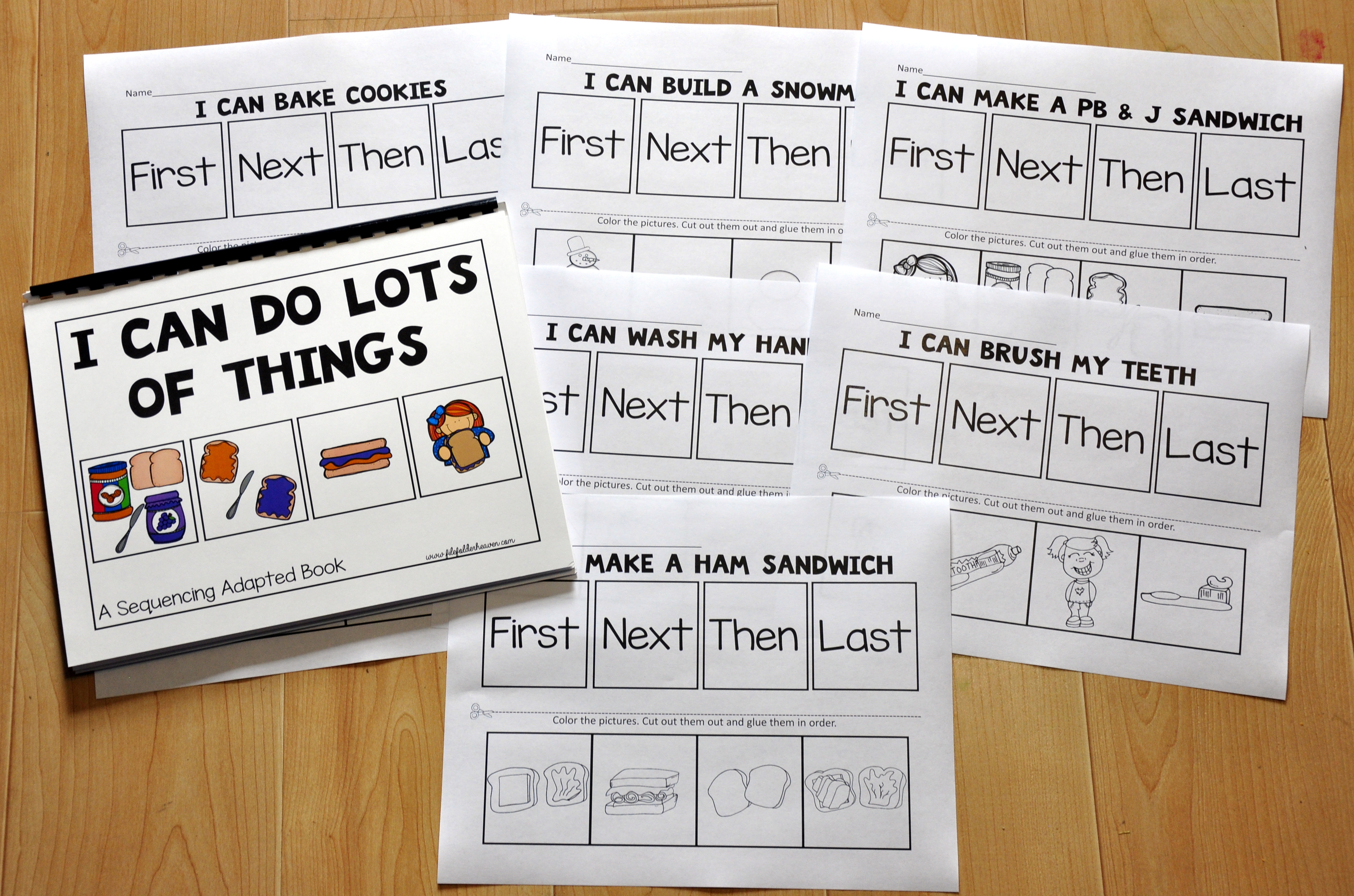 Sequencing Adapted Books and Activities MiniBundle 8.00 File