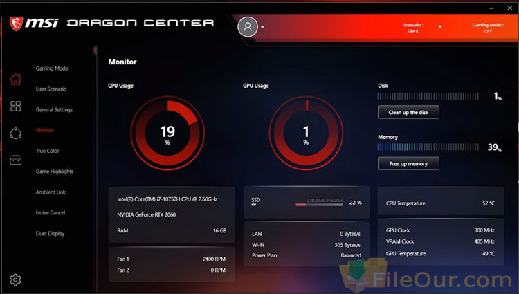 MSI Dragon Center 2021 Free Download for Windows 10, 8, 7